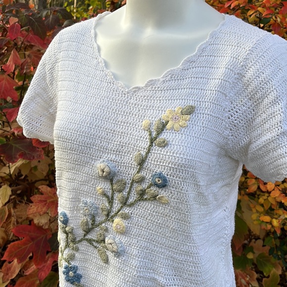 Vintage All Points ramie/cotton sweater jersey S-M - Picture 2 of 7